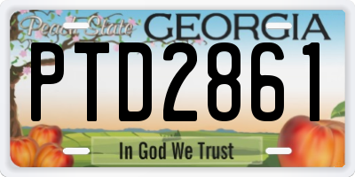 GA license plate PTD2861
