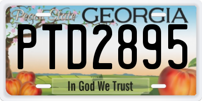 GA license plate PTD2895