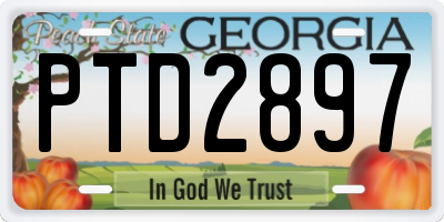 GA license plate PTD2897