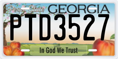 GA license plate PTD3527