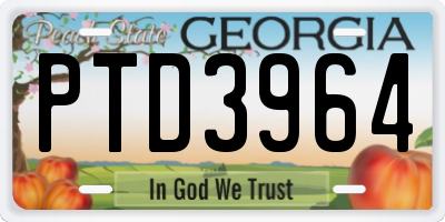 GA license plate PTD3964