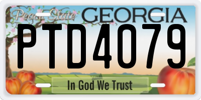 GA license plate PTD4079