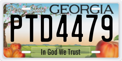 GA license plate PTD4479