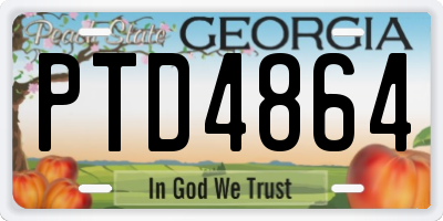 GA license plate PTD4864