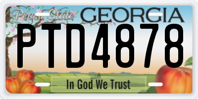 GA license plate PTD4878