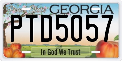 GA license plate PTD5057