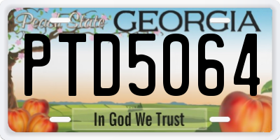GA license plate PTD5064