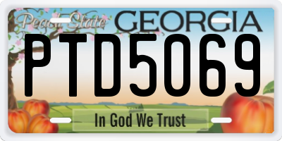GA license plate PTD5069