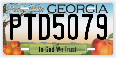 GA license plate PTD5079
