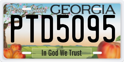 GA license plate PTD5095