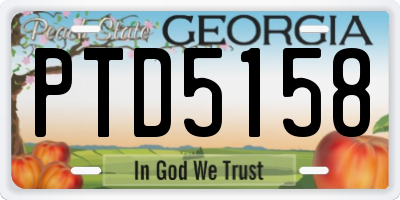 GA license plate PTD5158