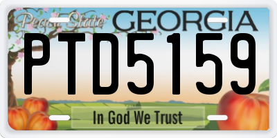 GA license plate PTD5159