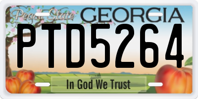 GA license plate PTD5264