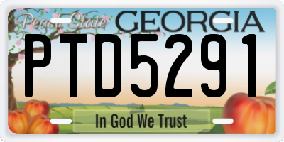 GA license plate PTD5291