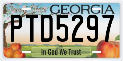 GA license plate PTD5297