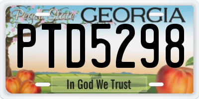 GA license plate PTD5298