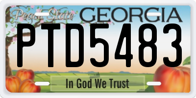 GA license plate PTD5483