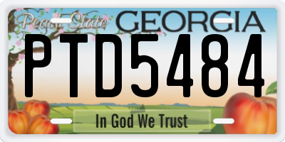 GA license plate PTD5484