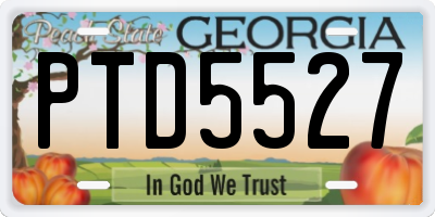 GA license plate PTD5527