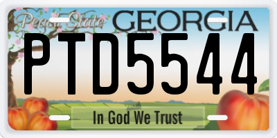 GA license plate PTD5544