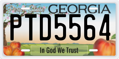 GA license plate PTD5564