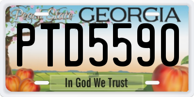 GA license plate PTD5590