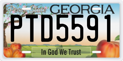 GA license plate PTD5591