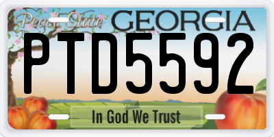 GA license plate PTD5592