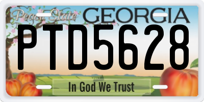 GA license plate PTD5628