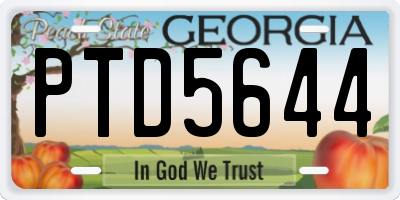 GA license plate PTD5644