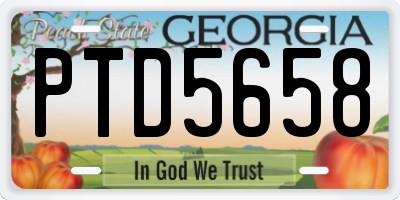 GA license plate PTD5658