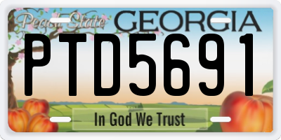 GA license plate PTD5691