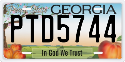 GA license plate PTD5744