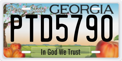GA license plate PTD5790
