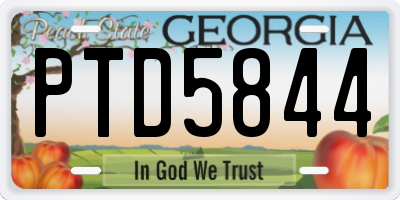 GA license plate PTD5844