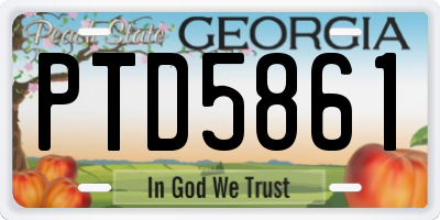 GA license plate PTD5861