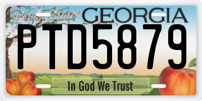 GA license plate PTD5879
