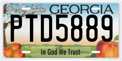 GA license plate PTD5889