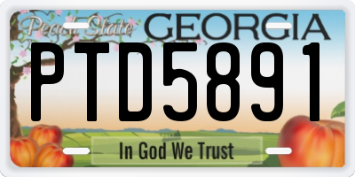 GA license plate PTD5891
