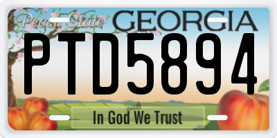 GA license plate PTD5894