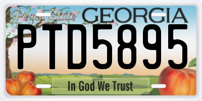 GA license plate PTD5895