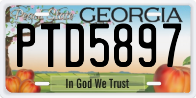 GA license plate PTD5897