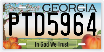 GA license plate PTD5964