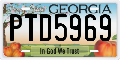 GA license plate PTD5969