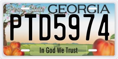 GA license plate PTD5974