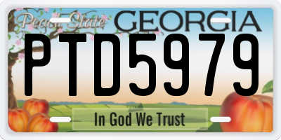 GA license plate PTD5979