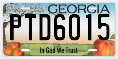 GA license plate PTD6015