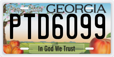 GA license plate PTD6099