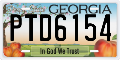 GA license plate PTD6154
