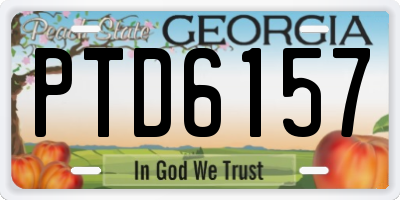 GA license plate PTD6157